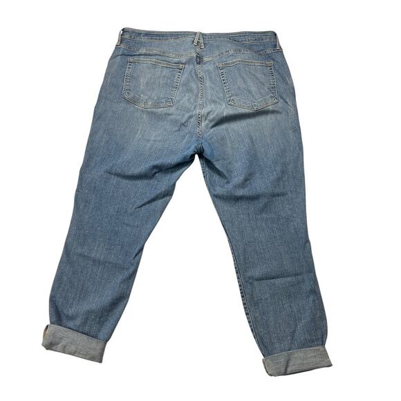 Good American Jeans Exposed Zip Good Waist Denim Pants Women's 22 Plus Size Cuff - Picture 2 of 13